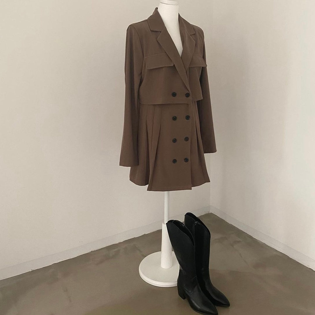 High Quality Suit Collar Slim Dress