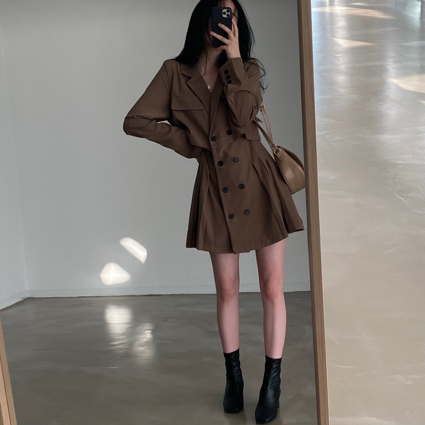 High Quality Suit Collar Slim Dress