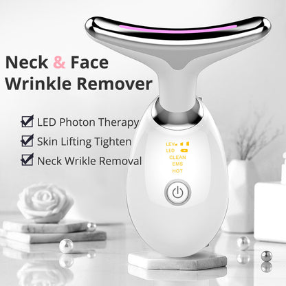 EMS Thermal Neck Lifting And Tighten Massager Electric Microcurrent Wrinkle